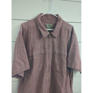 Scandia woods men's zipper shirt cotton blend summer boat sports